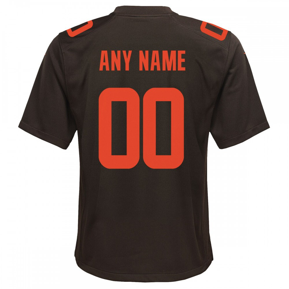 Cleveland Browns Nike Youth Alternate Custom Game Jersey - Brown-Profan Arena